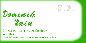 dominik main business card